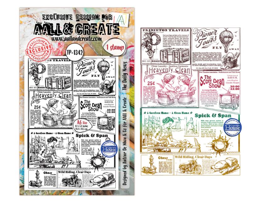 AALL&amp;CREATE - The Daily News A6 Stamp Set