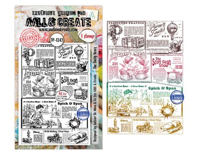 AALL&amp;CREATE - The Daily News A6 Stamp Set