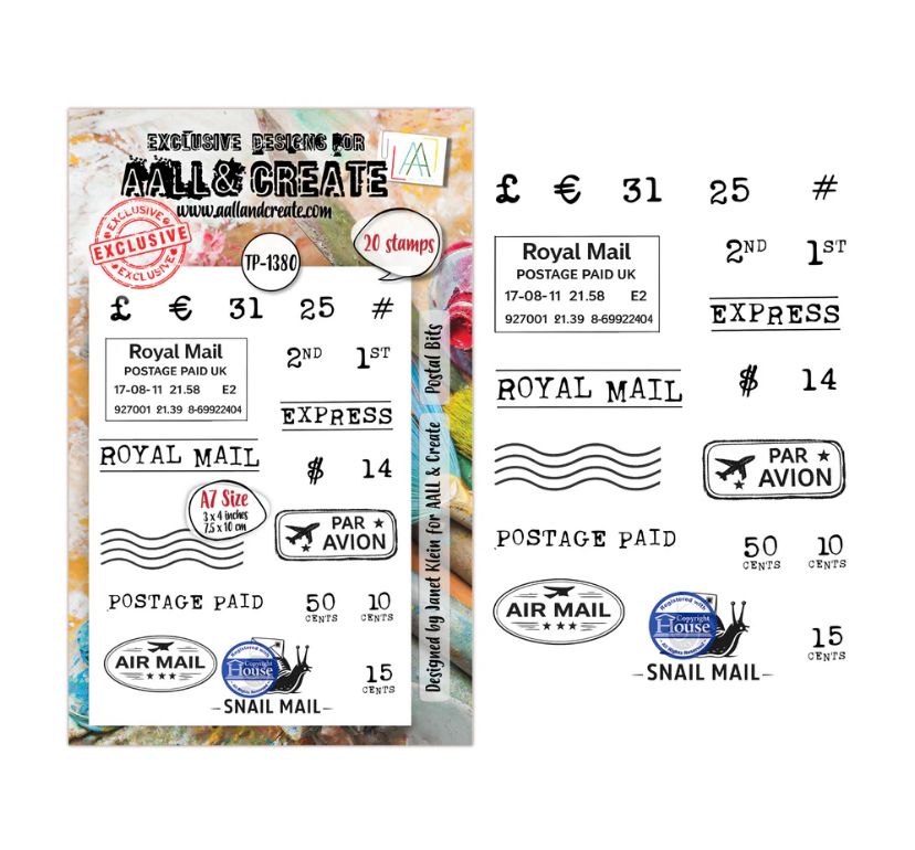 AALL&amp;CREATE - Postal Bits A7 Stamp Set