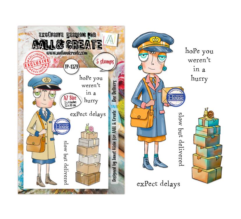 AALL&amp;CREATE - Dee Delivers A7 Stamp Set