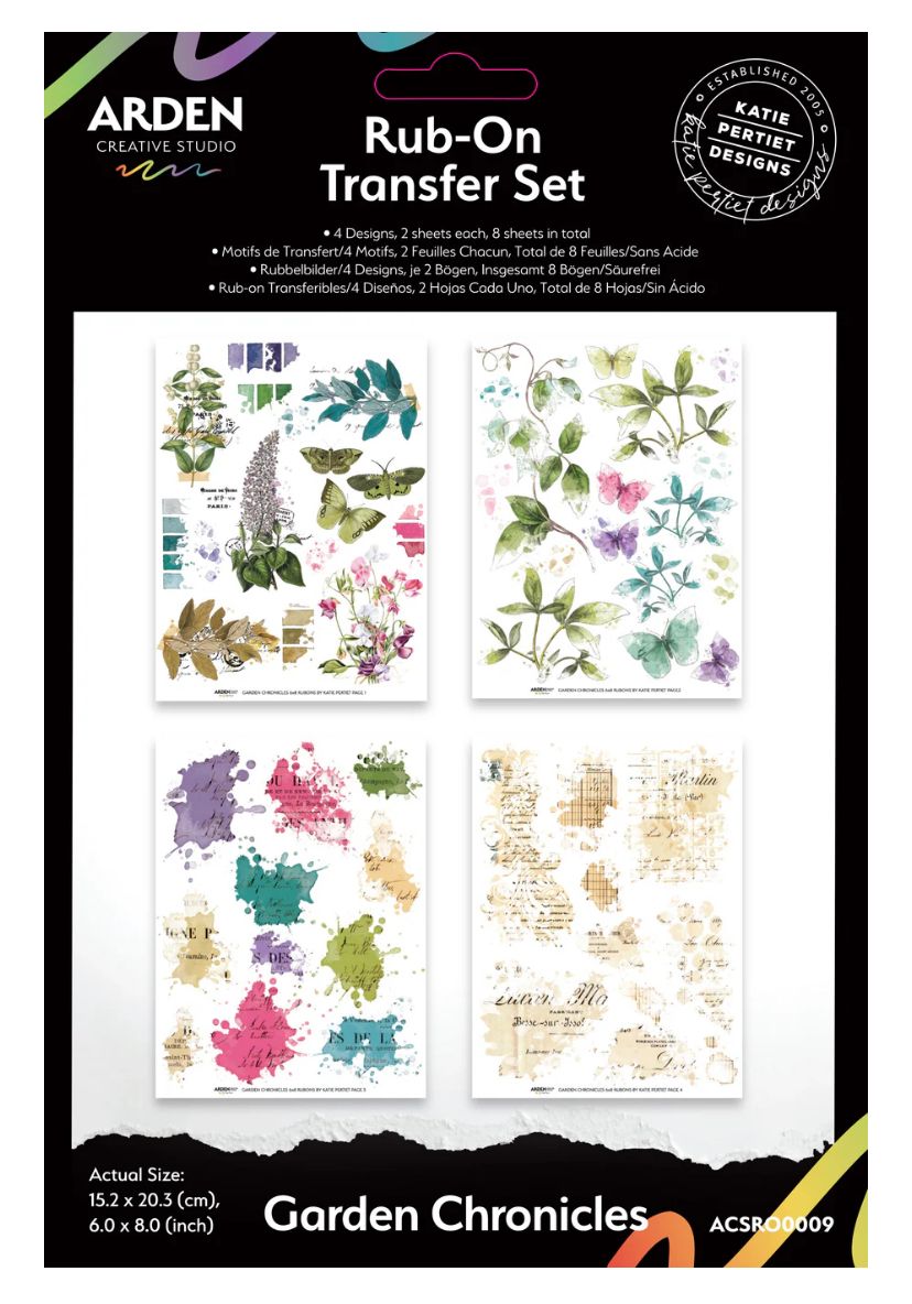 Arden Creative Studio - Garden Chronicles 6x8 Rub On Transfers Set