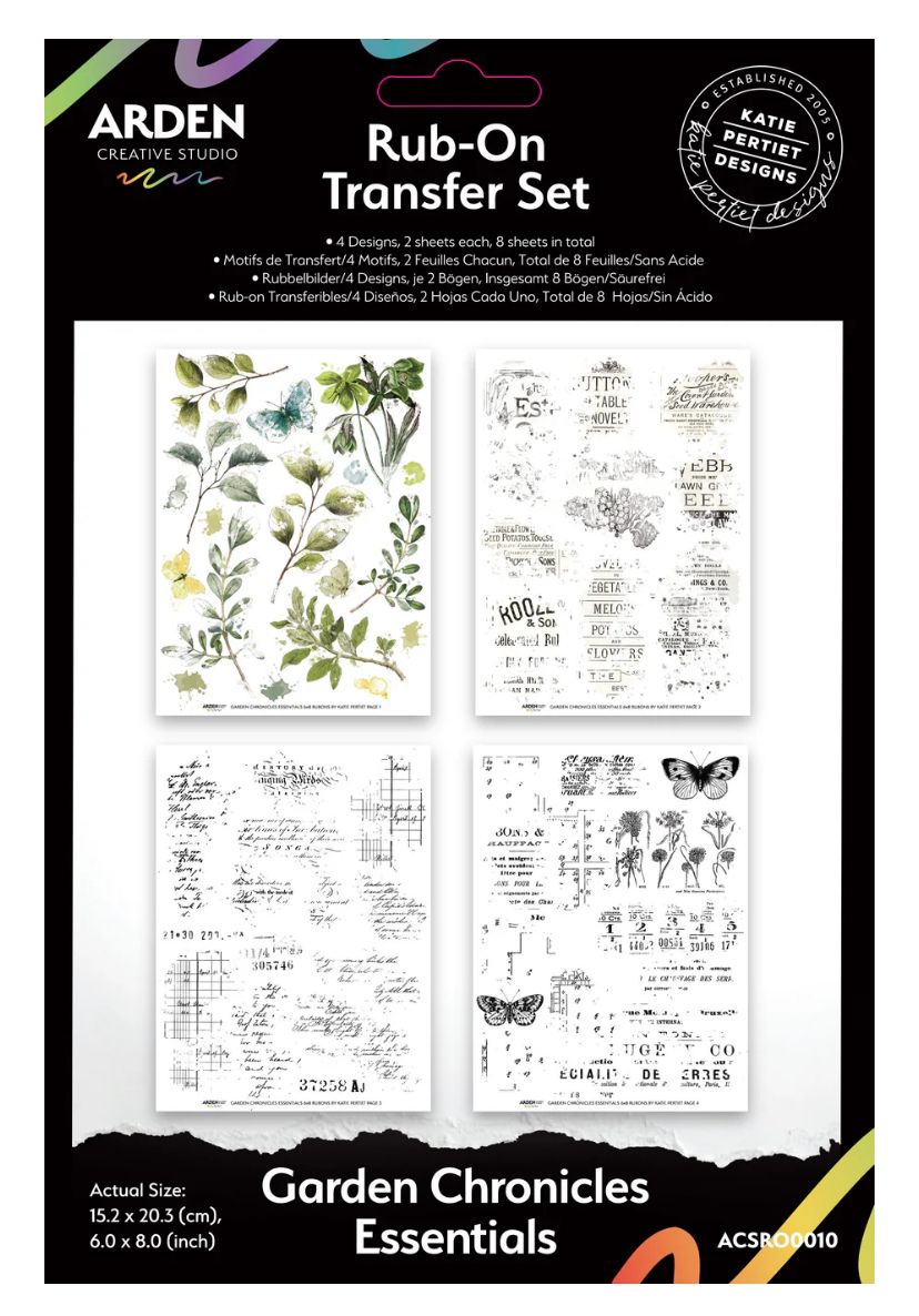 Arden Creative Studio - Garden Chronicles Essentials 6x8 Rub On Transfer Set