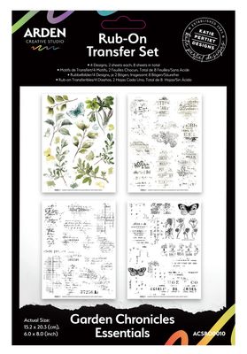 Arden Creative Studio - Garden Chronicles Essentials 6x8 Rub On Transfer Set