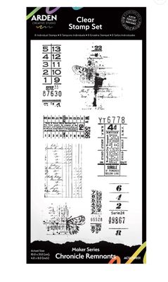 Arden Creative Studio - Maker Series Chronicle Remenants 4x8 Clear Stamp Set