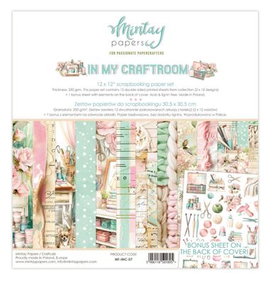 Mintay - In My Craftroom 12x12 Paper Pad Mintay - In My Craftroom 12x12 Paper Pad