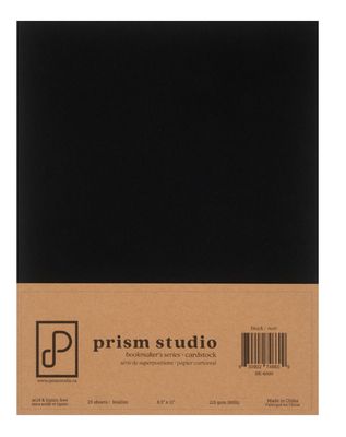 8.5x11 Bookmakers Series Cardstock 80lbs  Black (25sheets)