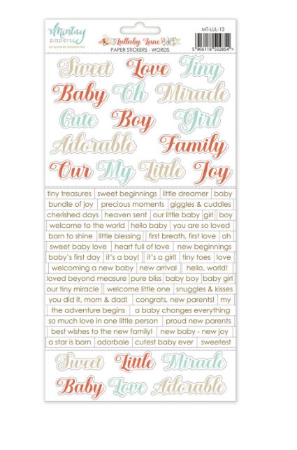 Mintay - Lullaby Lane 6x12 Paper Stickers - Words