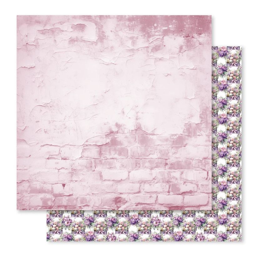 Paper Rose Studio - Lavender &amp; Roses F 12x12 Single Sheet