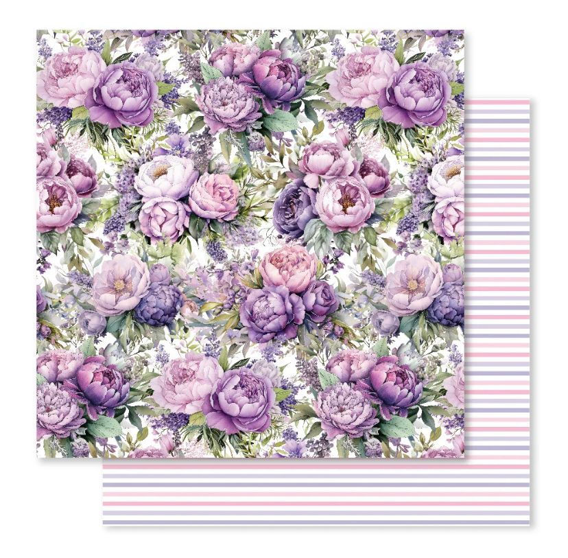 Paper Rose Studio - Lavender &amp; Roses E 12x12 Single Sheet