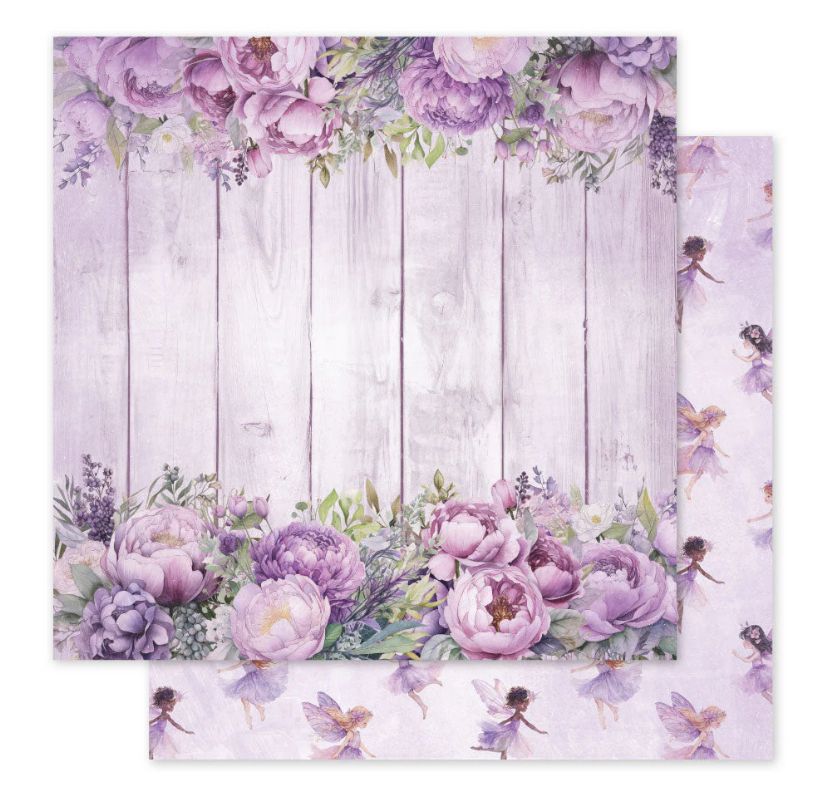 Paper Rose Studio - Lavender &amp; Fairies Basic A 12x12 Single Sheet