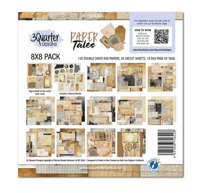 3Quarter Designs - Paper Tales 8x8 Paper Pack &amp; Die Cuts