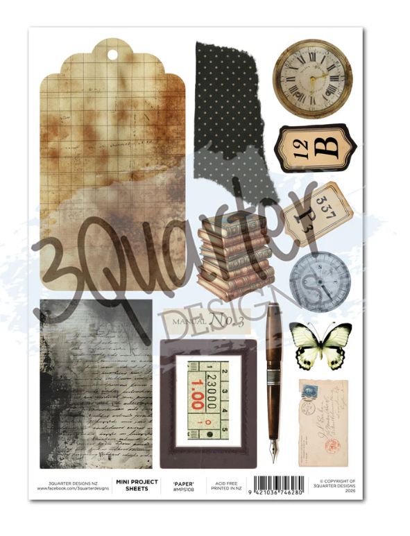 3Quarter Designs - Paper Tales - Mini Project Sheet