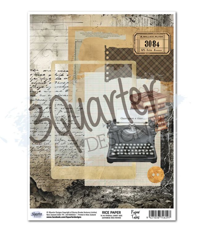 3Quarter Designs - Paper Tales - A4 Rice Paper