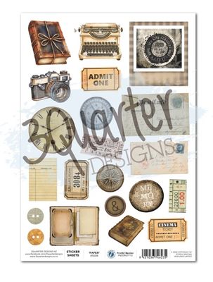 3Quarter Designs - Paper Tales - A4 Sticker Sheet