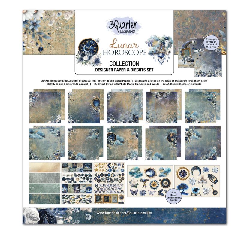 3Quarter Designs - Lunar Horoscopes 12x12 Designer Paper &amp; Diecut Set