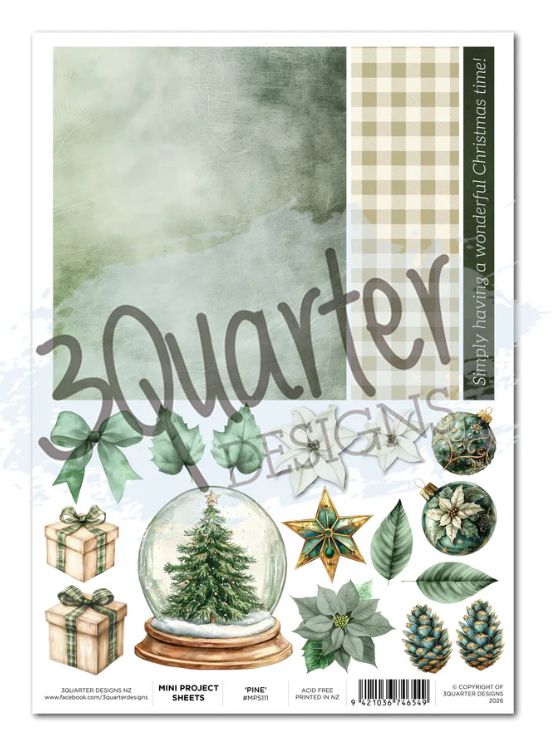 3Quarter Designs - Pine Festivities Mini Project Sheet