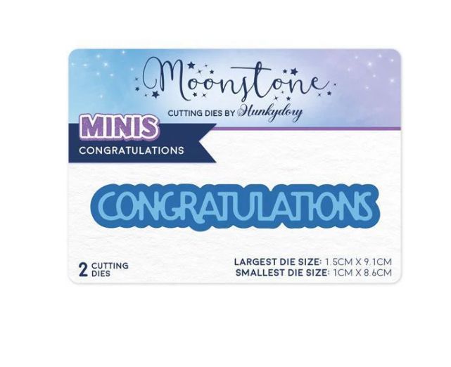 Hunkydory Crafts - Congratulations Moonstone Minis Cutting Dies