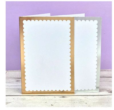 Hunkydory Crafts - Scalloped Foiled Edge Card Blanks &amp; Envelopes A6