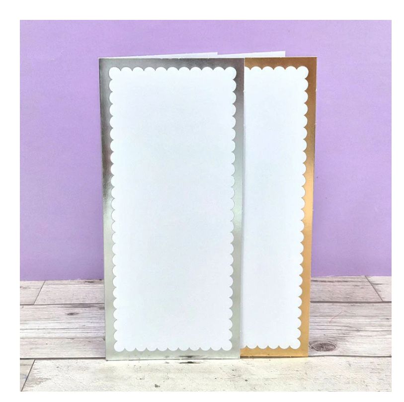 Hunkydory Crafts - Scalloped Foiled Edge Card Blanks &amp; Envelopes -DL