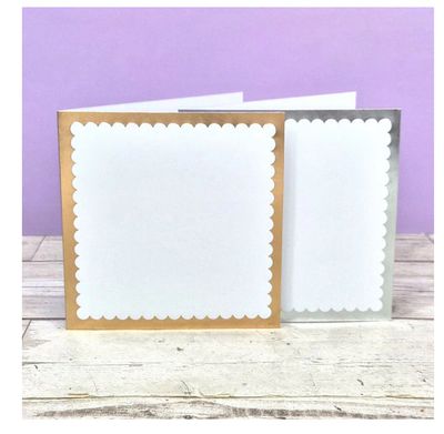 Hunkydory Crafts - Scalloped Foiled Edge Card Blanks &amp; Envelopes -5x5