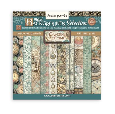 Stamperia - Gardens Of Times 12x12 Backgrounds Paper Pad