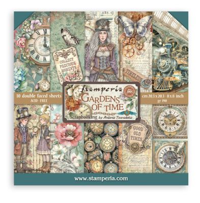 Stamperia - Gardens Of Time 8x8 Paper Pad