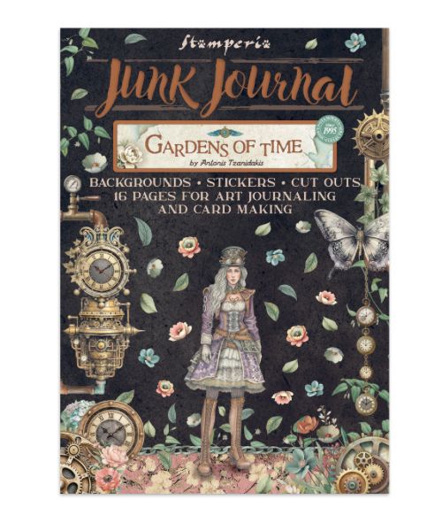 Stamperia - Gardens Of Time Junk Journal Backgrounds, Stickers + Cut Outs