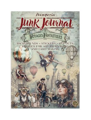 Stamperia - Voyages Fantastique Junk Journal Backgrounds + Stickers + Cut Outs