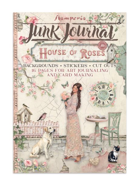 Stamperia - House Of Roses Junk Journal Backgrounds + Stickers + Cut Outs