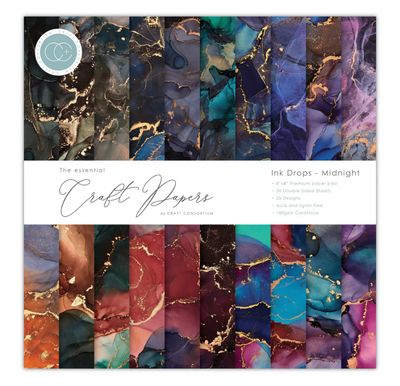 Craft Consortium - Midnight Ink Drops 6x6 Paper Pad
