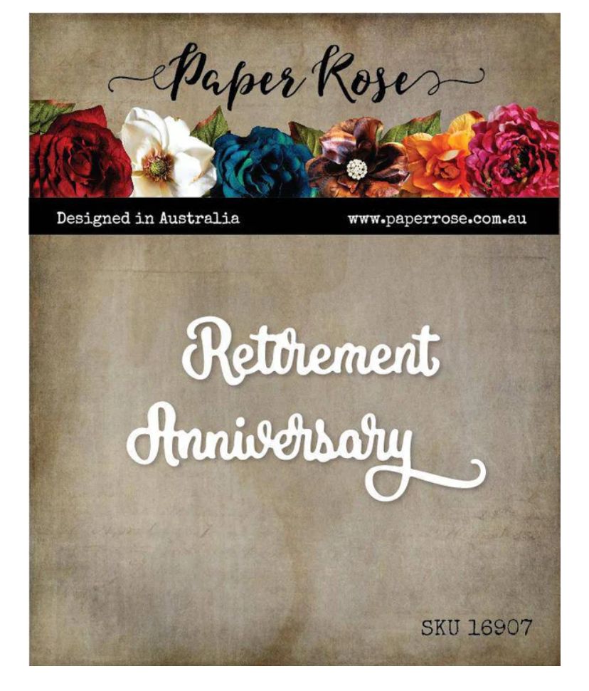 Paper Rose - Retirement Anniversary Small Metal Die
