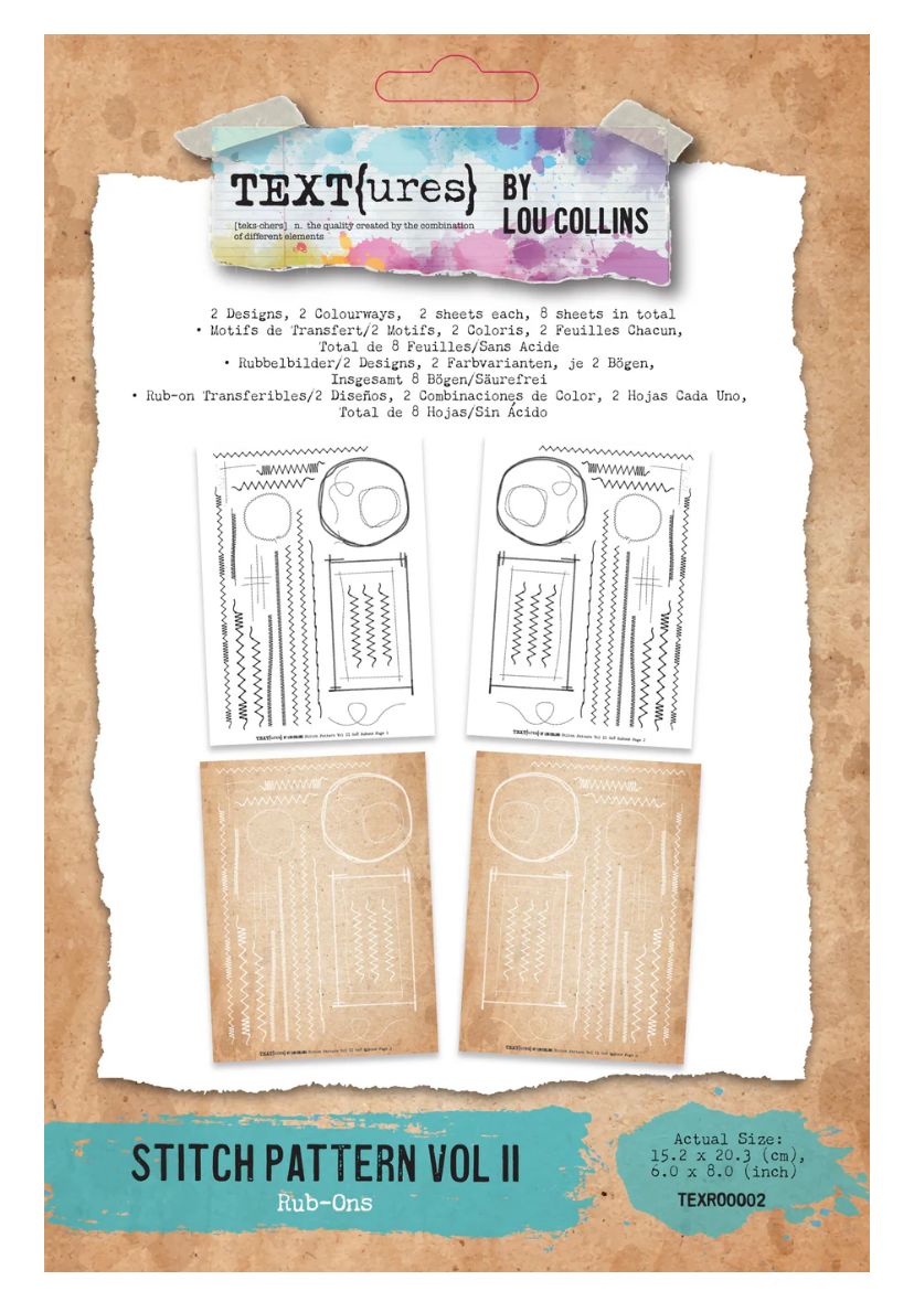 Text{ures} By Lou Collins - Stitch Pattern Vol II Rub Ons
