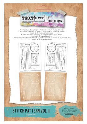 Text{ures} By Lou Collins - Stitch Pattern Vol II Rub Ons