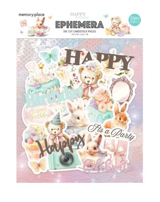 Memory Place - Happy Birthday Ephemera Pk