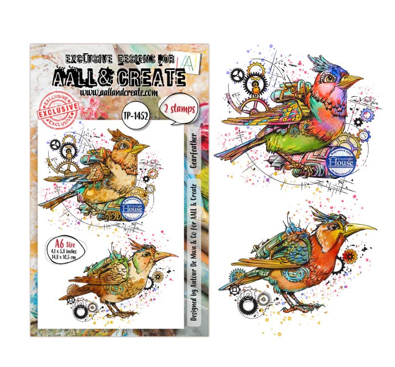 AALL&amp;CREATE - Gearfeather A6 Stamp Set