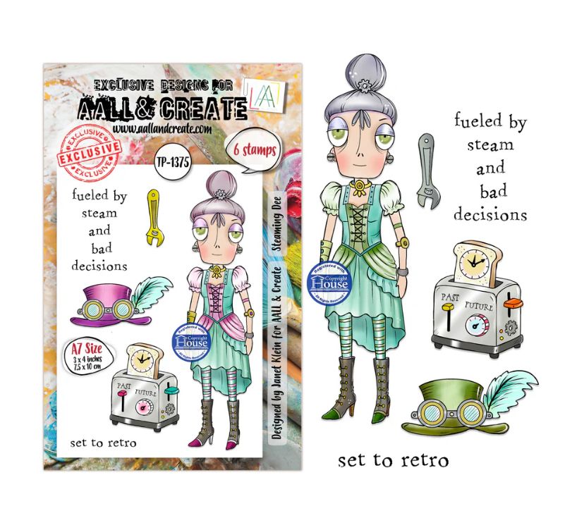 AALL&amp;CREATE - Steaming Dee A7 Stamp Set