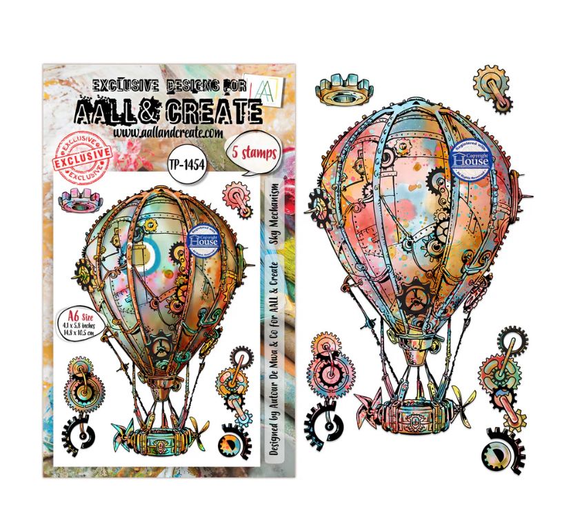 AALL&amp;CREATE - Sky Mechanism A6 Stamp Set
