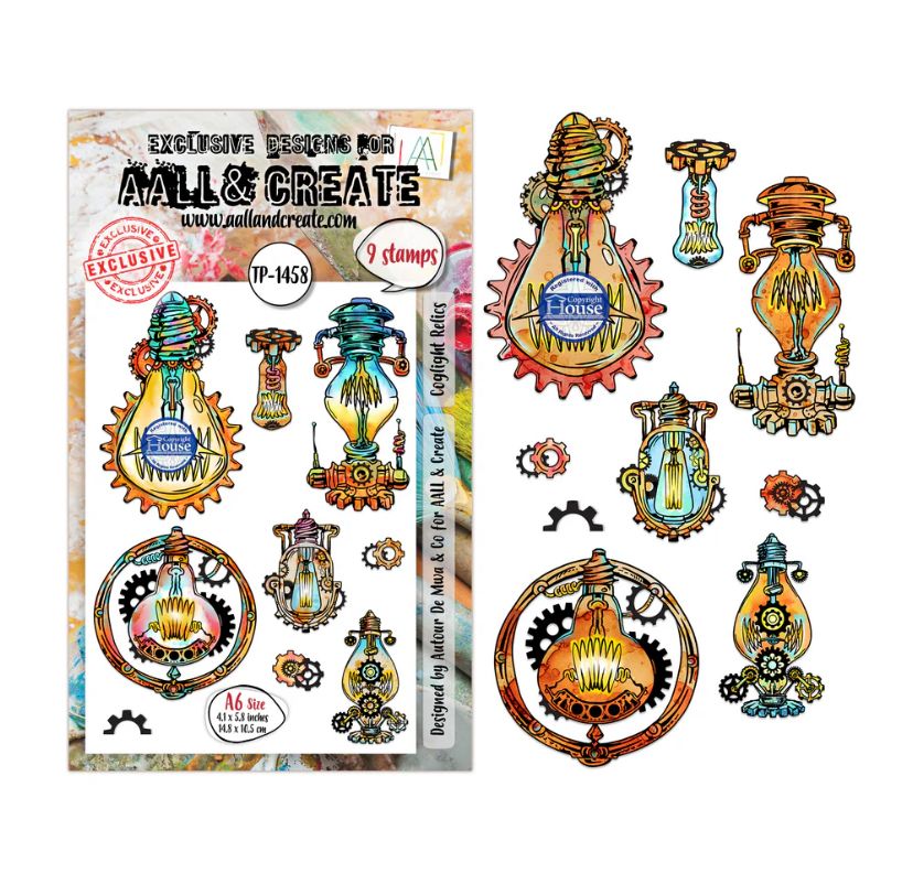 AALL&amp;CREATE - Coglight Relics A6 Stamp Set