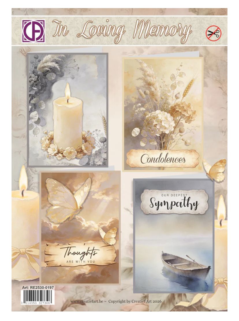 Creatief Art - In Loving Memory Card Kit 4pcs