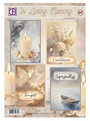 Creatief Art - In Loving Memory Card Kit 4pcs