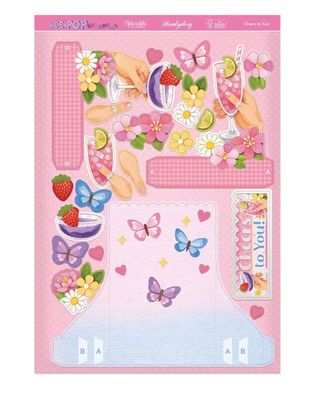 Hunkydory Crafts - Cheers To You!  Side Pop Stepper Card
