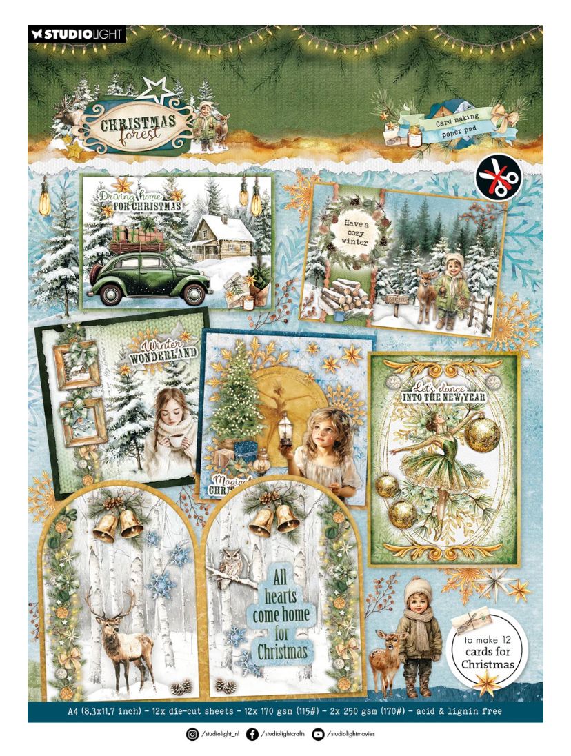 SL - Christmas Forest Card Making Pad 14 Sheets