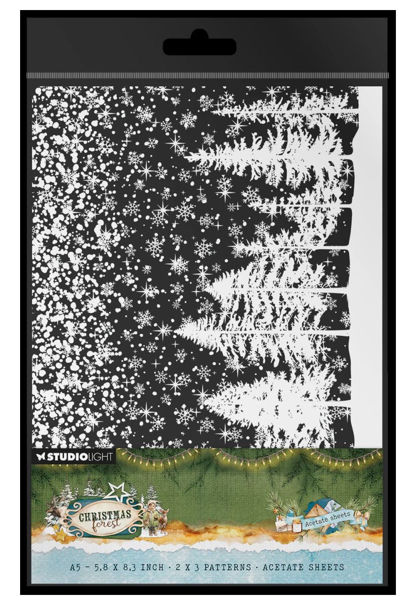 SL - Christmas Forest Acetate Sheets Snow &amp; Landscape 6sheets