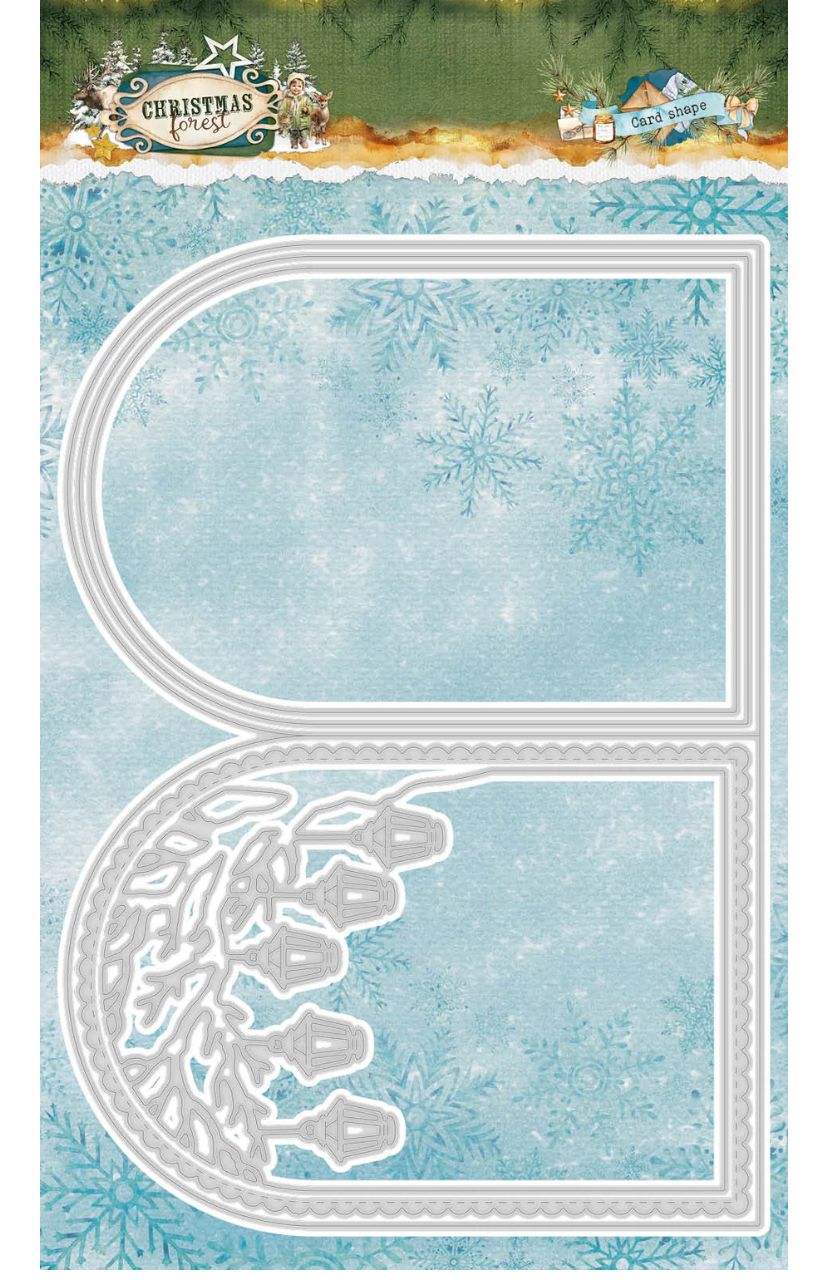 SL - Christmas Forest Folded Card Shape Cutting Dies 5 Pcs