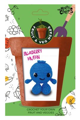 Find It Trading - Knitty Critters Fruit &amp; Veg Heads Blueberry Muffin