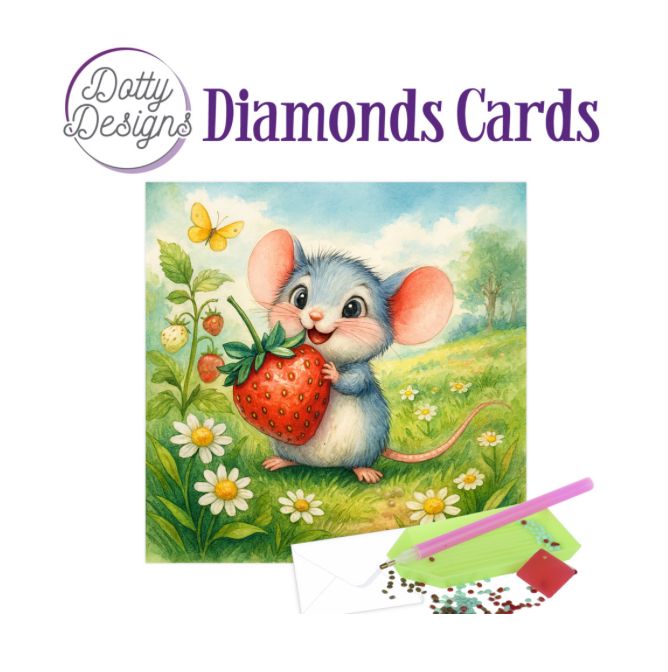 Find It Trading - Dotty Designs Diamond Mouse With Strawberry Card Kit