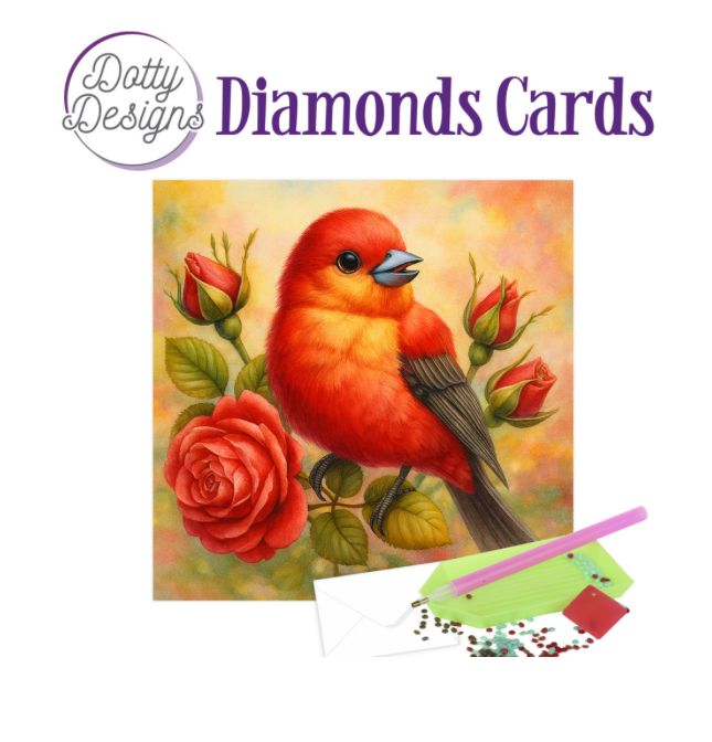 Find It Trading - Dotty Designs Diamond Red Bird Card Kit
