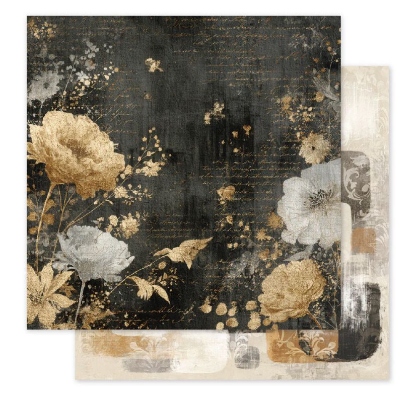 Paper Rose - Ink &amp; Ivory D 12x12 Single Sheet
