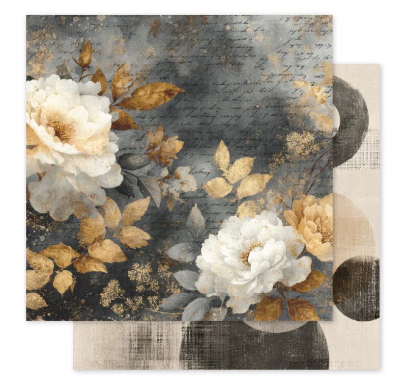 Paper Rose - Ink &amp; Ivory F 12x12 Single Sheet