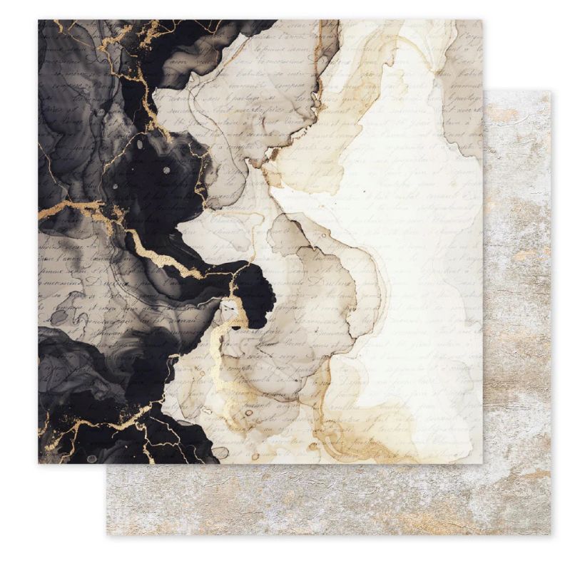 Paper Rose - Ink &amp; Ivory Basics F 12x12 Single Sheet